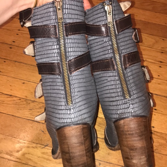 Extremely Rare Freebird Blue Snakeskin Bond Sandal - Picture 6 of 8